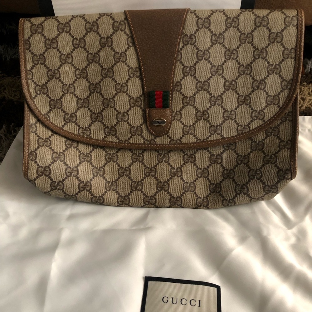 Gucci Vintage GG Large Pouch Anniversary Collection